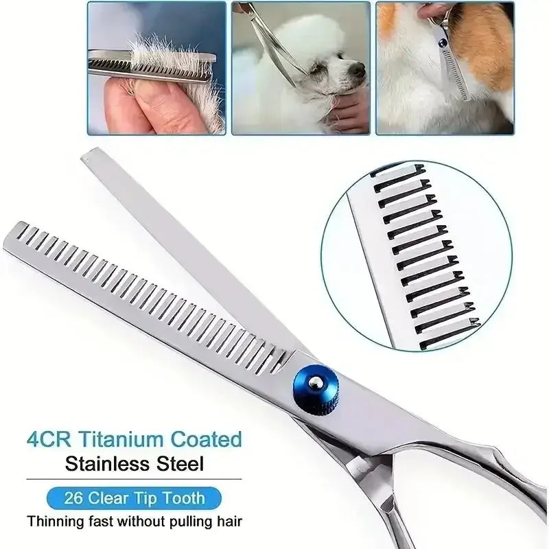 TAILSOFHOME 2-Sided Pet Grooming Kit for Dogs Cats and Rabbits