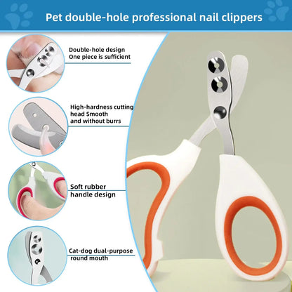 TAILSOFHOME 3-Piece Pet Grooming Kit with Massage Comb