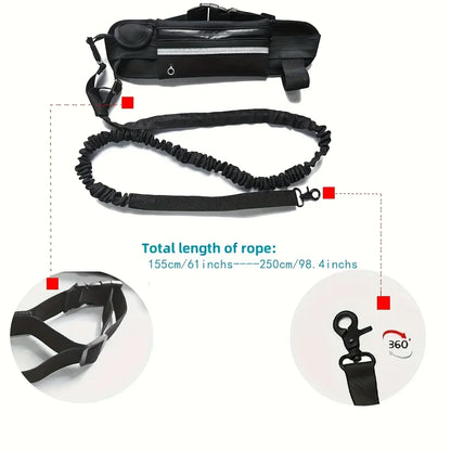 TAILSOFHOME Hands-Free Adjustable Dog Leash with Waist Belt