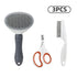 TAILSOFHOME 3-Piece Pet Grooming Kit with Massage Comb