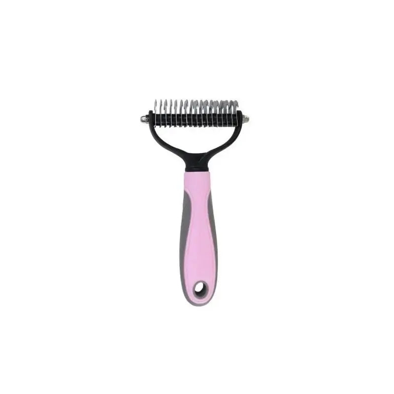TAILSOFHOME Two-Sided Stainless Steel Pet Deshedding Brush
