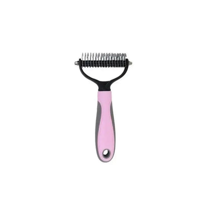 TAILSOFHOME Two-Sided Stainless Steel Pet Deshedding Brush