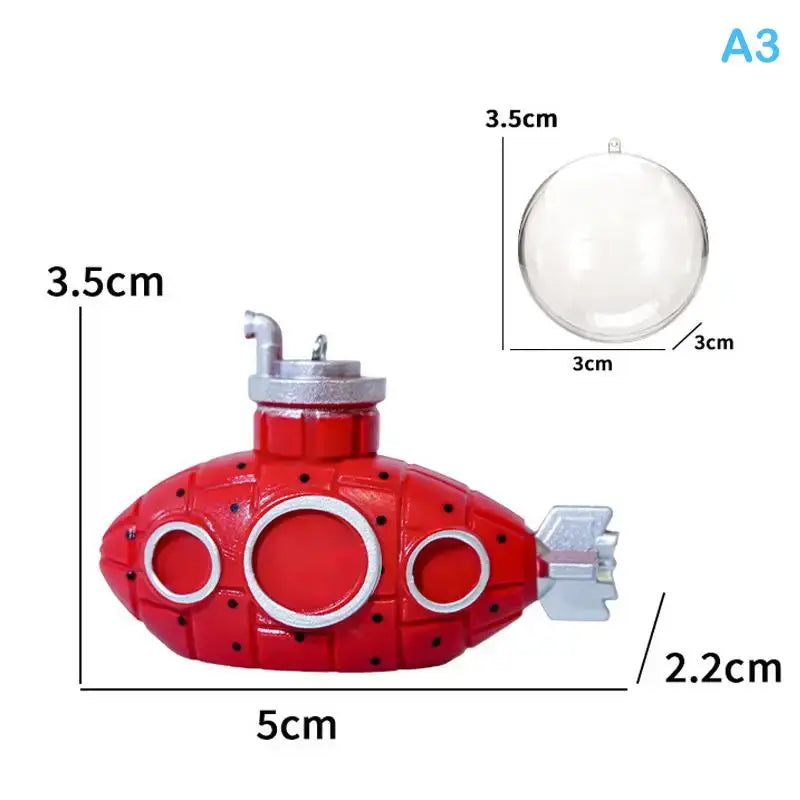 TAILSOFHOME Vintage Aquarium Shipwreck Resin Boat Decoration