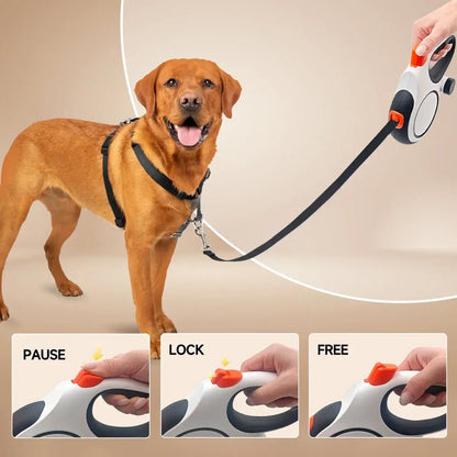 TAILSOFHOME 26-Ft Retractable Dog Leash with Bag Holder