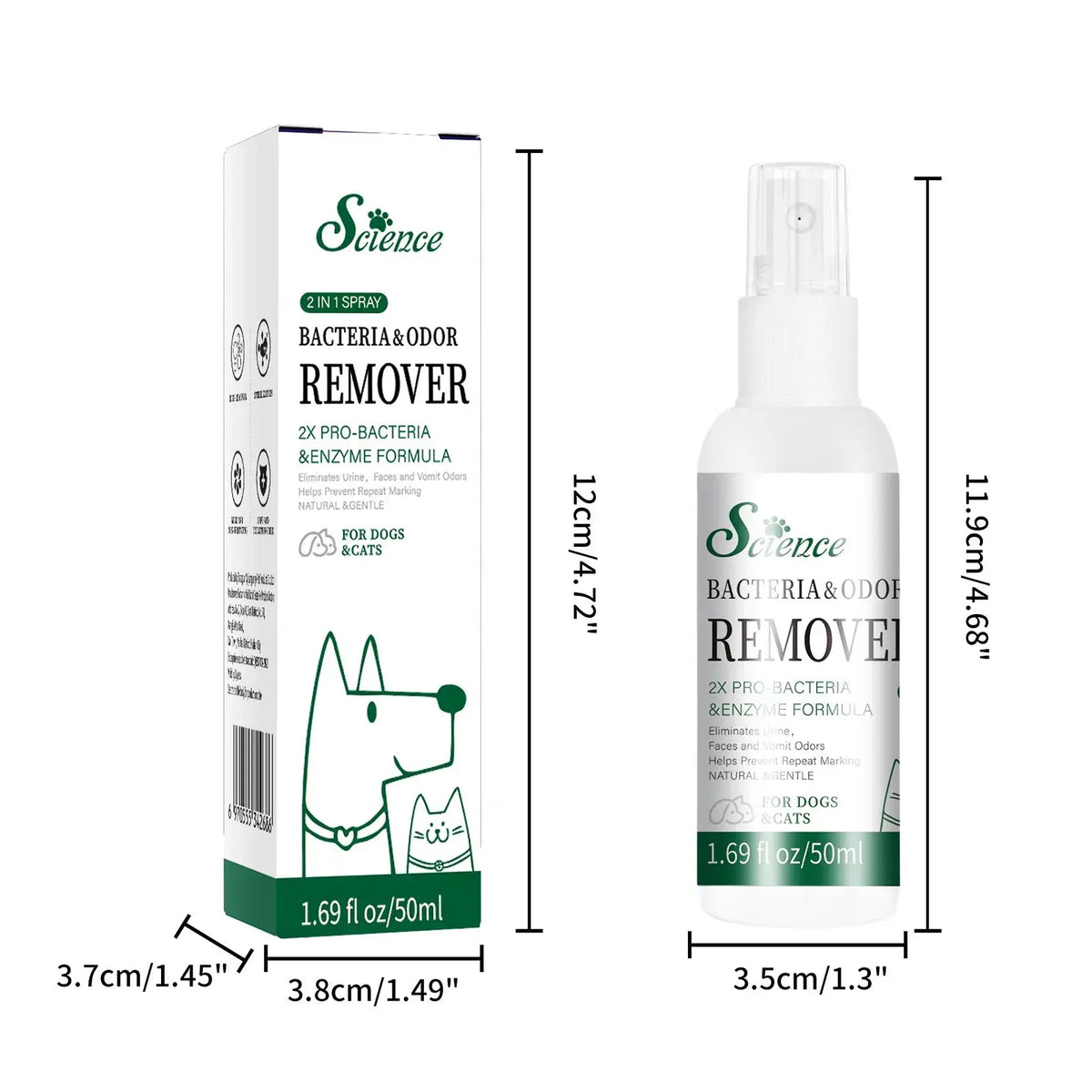 TAILSOFHOME Pet Odor Remover Deodorizing Spray for Cats Dogs
