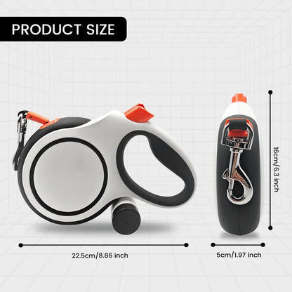 TAILSOFHOME 26-Ft Retractable Dog Leash with Bag Holder