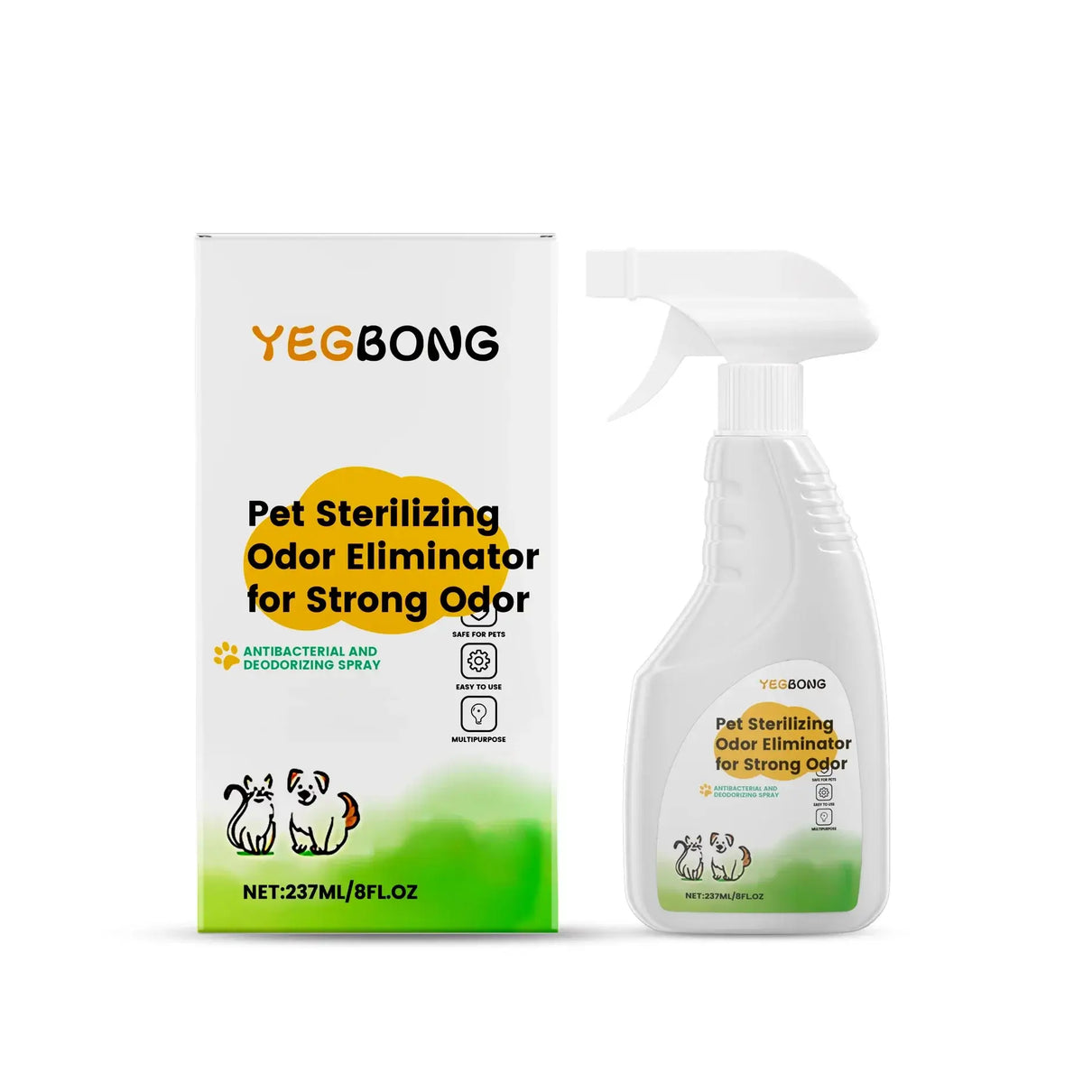 TAILSOFHOME Natural Pet Odor Eliminator Spray for Dogs and Cats