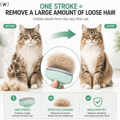 TAILSOFHOME Pet Deshedding Brush for Dogs and Cats