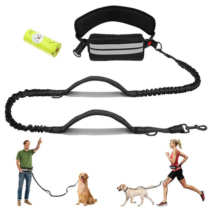 TAILSOFHOME Hands-Free Reflective Dog Leash with Waist Bag