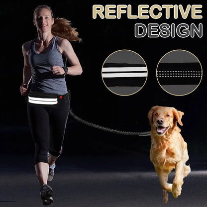 TAILSOFHOME Hands-Free Reflective Dog Leash with Waist Bag