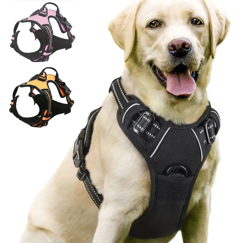 TAILSOFHOME No-Pull Reflective Adjustable Padded Dog Harness