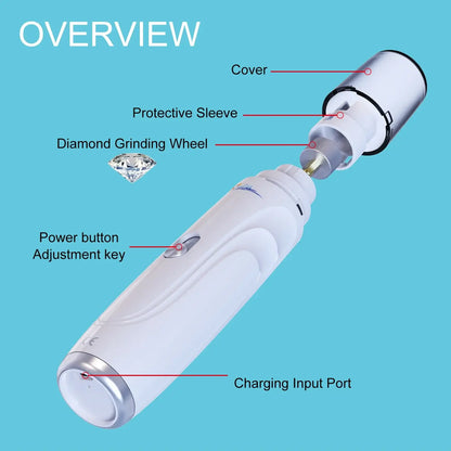 TAILSOFHOME USB Rechargeable 2-Speed Dog Nail Grinder