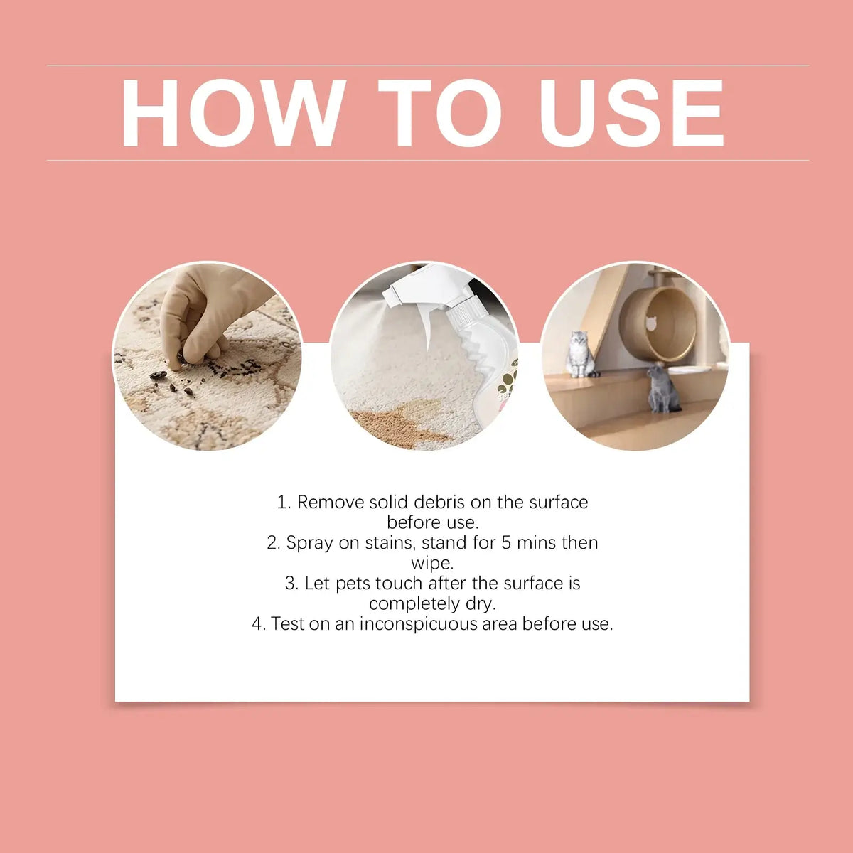 TAILSOFHOME Pet Urine Odor Eliminator for Carpets Floors Furniture