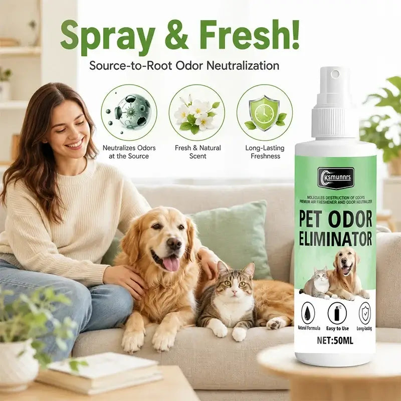TAILSOFHOME Pet Odor Removal Deodorizer Spray for Dogs and Cats