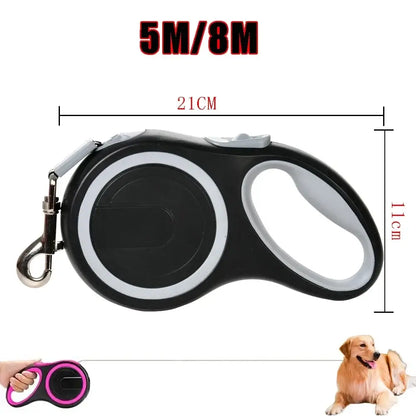 TAILSOFHOME 5m/8m Retractable Nylon Dog Leash for Walking