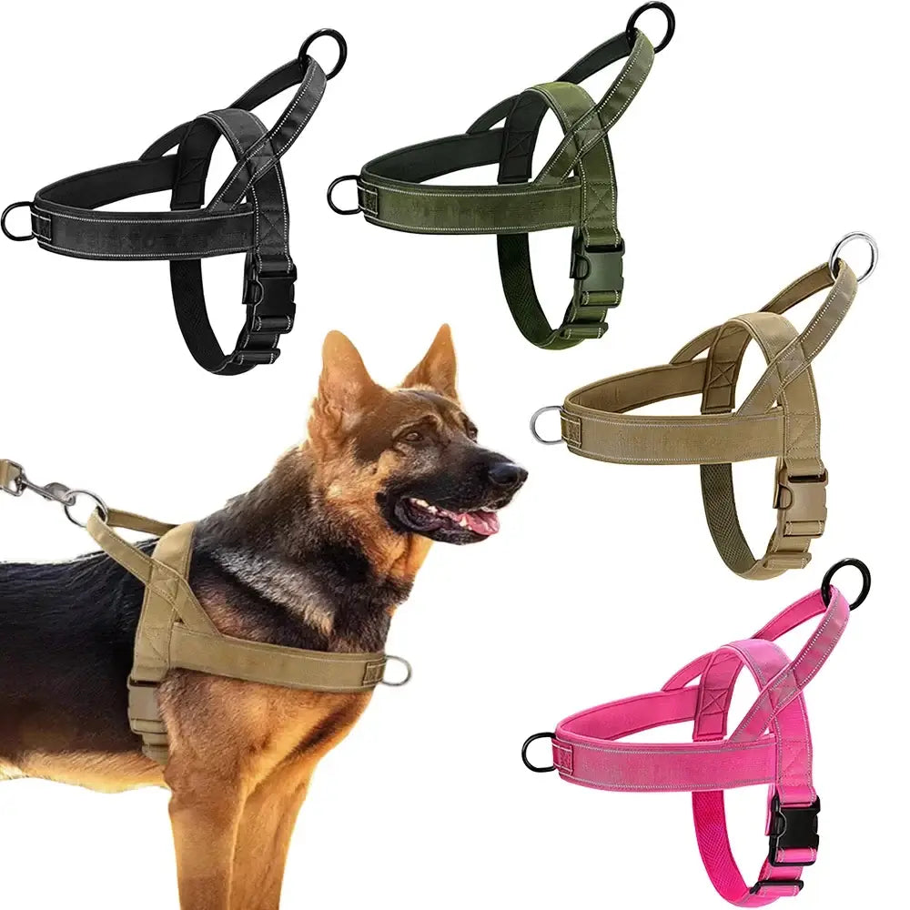 TAILSOFHOME 1000D Tactical Anti-Pull Dog Harness for Large Dogs