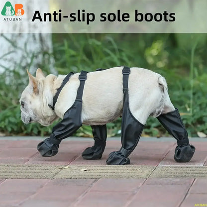 TAILSOFHOME Waterproof Anti-Slip Dog Boots with Rubber Sole