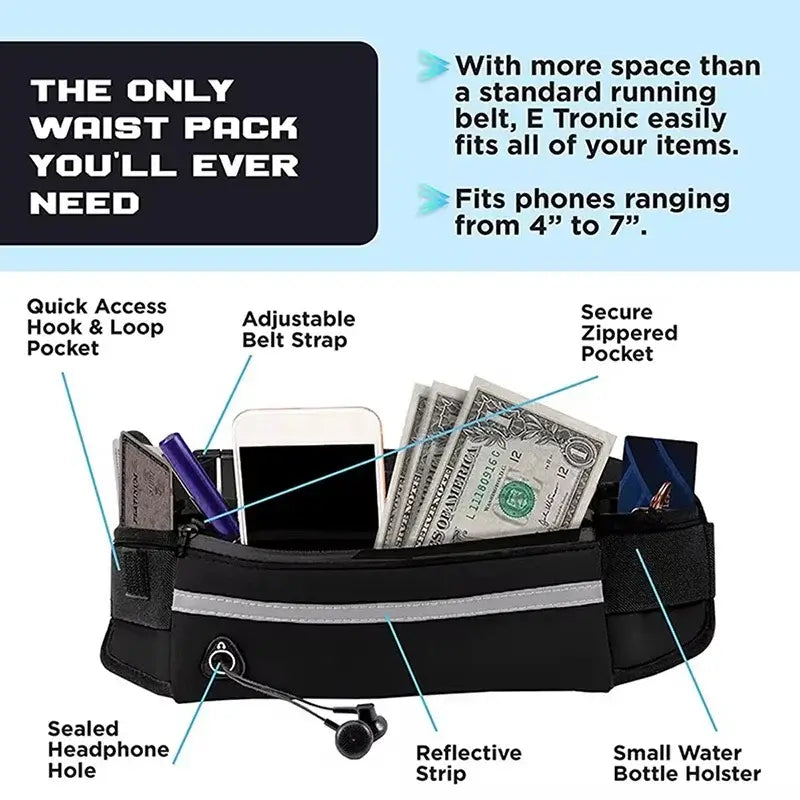 TAILSOFHOME Hands-Free Reflective Dog Leash with Waist Bag