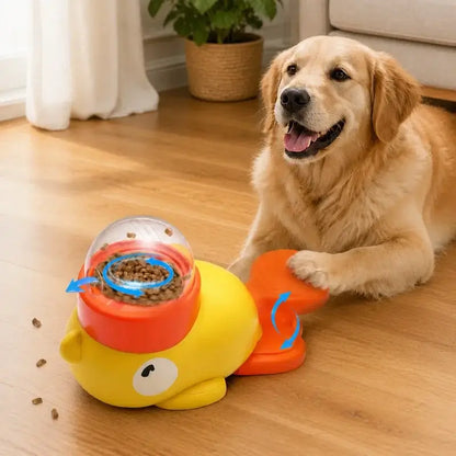 TAILSOFHOME Cartoon Duck Interactive Dog Treat Feeder