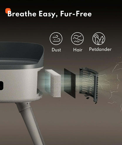 Pet Heated Cat TAILSOFHOME Smart Wireless Pet Water Fountain 3LBed Heater