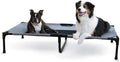 K&H Outdoor Elevated Dog Bed - Cooling Raised Dog Bed for Large & Extra-Large Pets, Breathable Mesh Center Hammock Design, Indoor/Outdoor Washable Cover, Portable Metal Frame, Gray, XL 50X32In