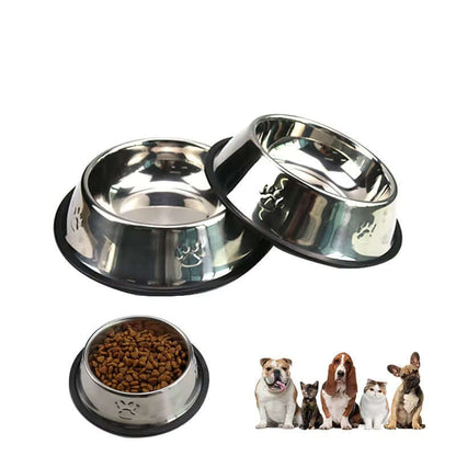 Paw Stainless Steel PeTAILSOFHOME transparent cat carrier backpack for small pets and puppiest Dog Bowl Feeder Skidproof Anti-Ant Shape Cat Dog Bowls Food Accessories Pet Supplies 6 Sizes
