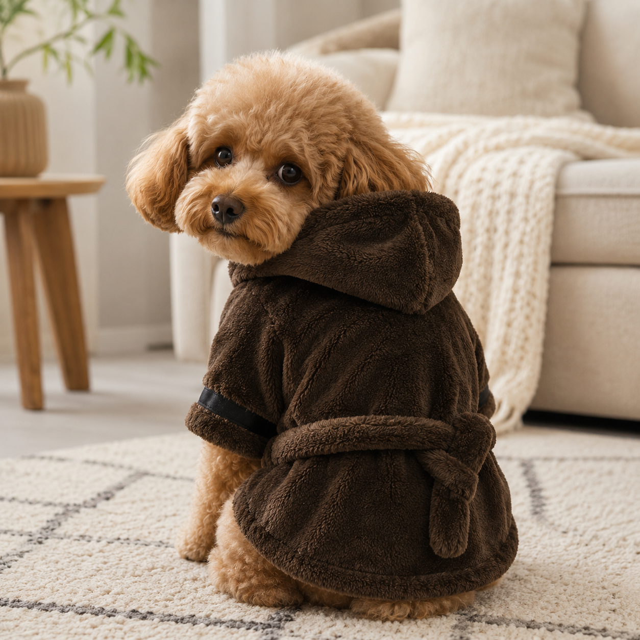 PawDry Hooded Bathrobe – Ultra-Absorbent Towel Pajama for Clean, Comfy Dogs