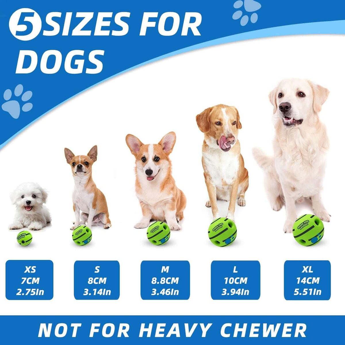 TAILSOFHOME Interactive Dog Treat Puzzle Ball | Trainer
